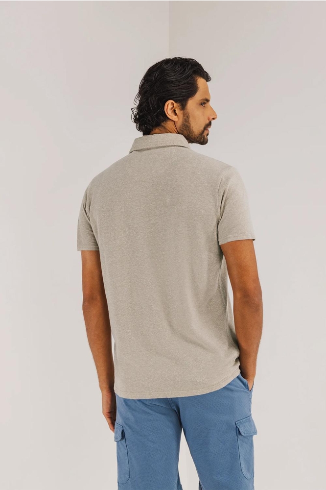 PIQUE POLO MET GEMELEERD DESIGN 461 15907 1611